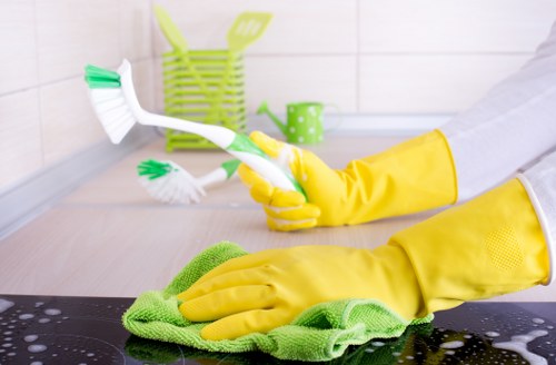 Professional house cleaning in a Merton family home
