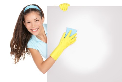 Local after builders cleaning team working in a Merton home